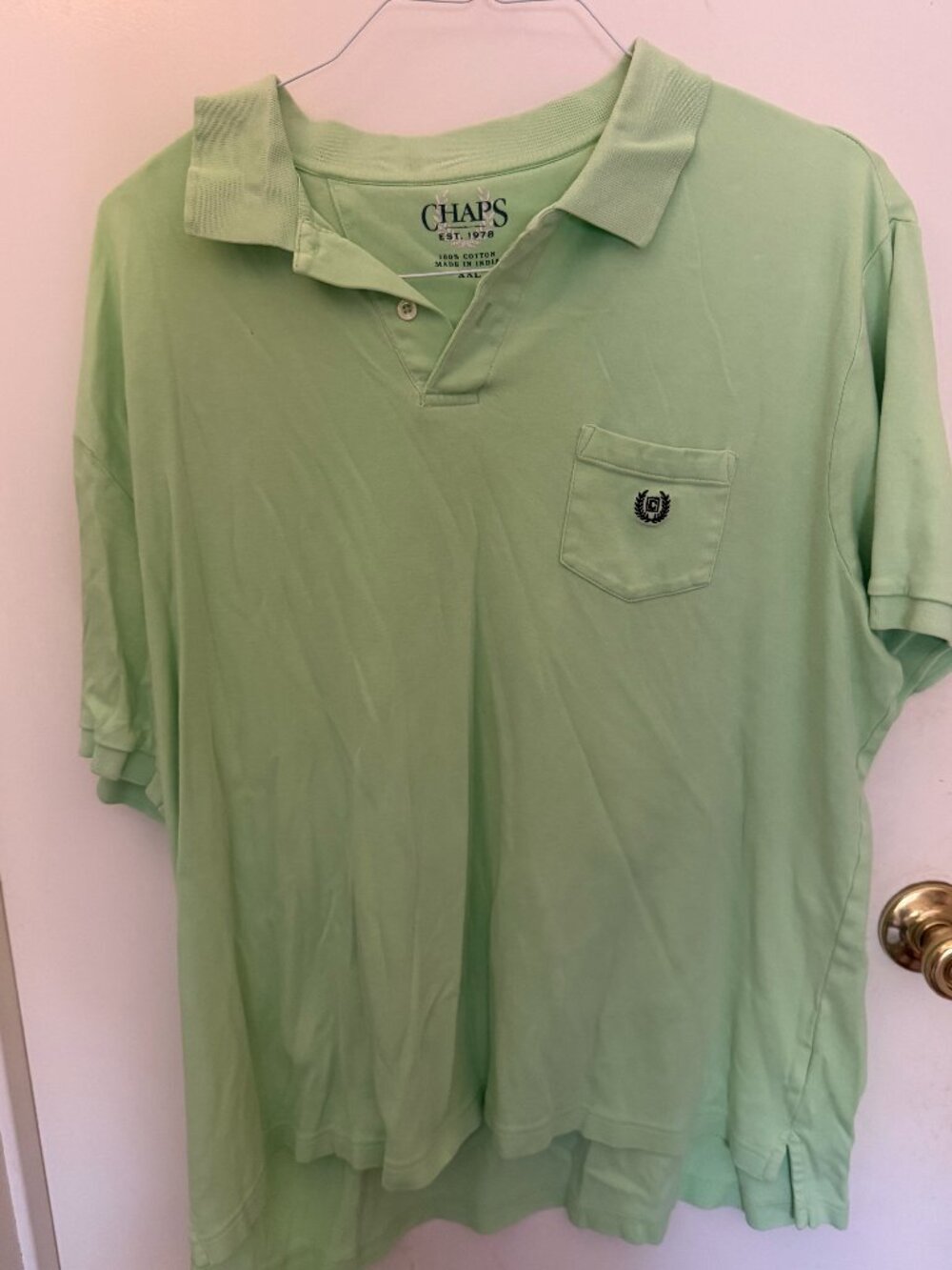 Chaps Mint Green Polo Shirt M XXL